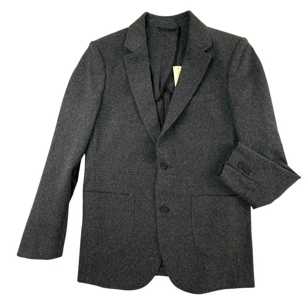 NEW Artefact Knit Blazer Heathered Blue Men Size Medium Jacket Academia Preppy